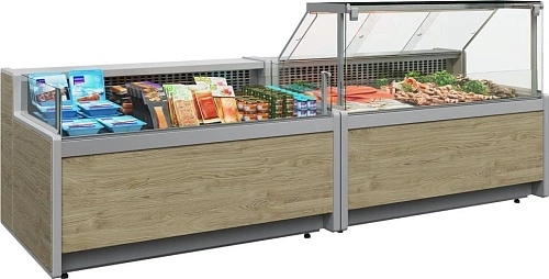 Витрина холодильная CARBOMA GC111 SM 2,5-1 1008 Темный дуб — изображение 4